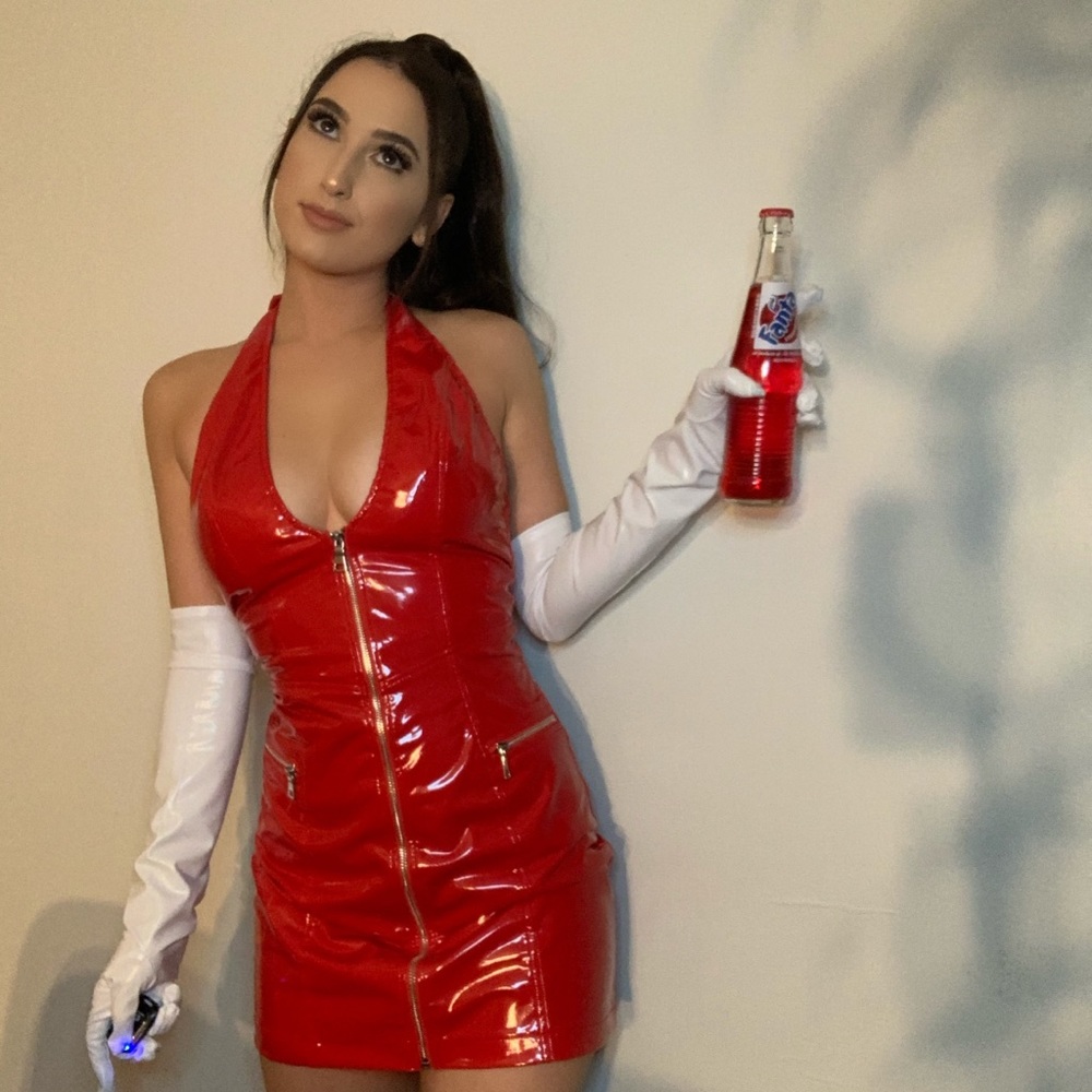 Red Vinyl PU Dress
